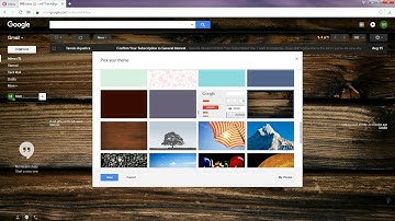 How to set a Gmail theme and Signature Line