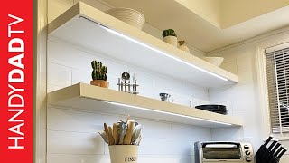 How to build Floating Shelves with Hidden LED Lighting