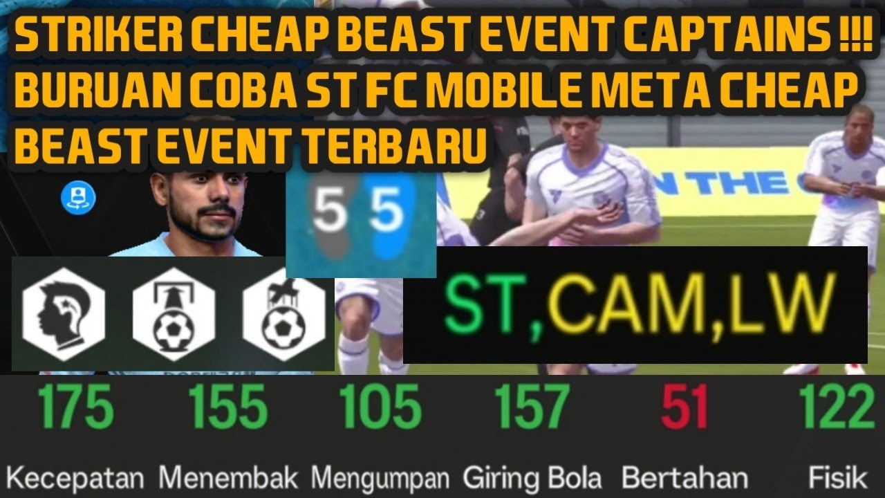 META ST CHEAP BEAST !!! 🥶☠️ STRIKER CHEAP BEAST FC MOBILE META 5/5 