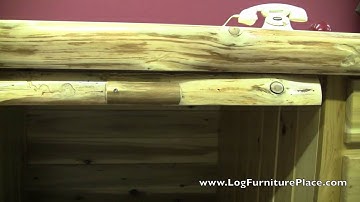 Log Executive Desk from the Cedar Lake Cabin Collection