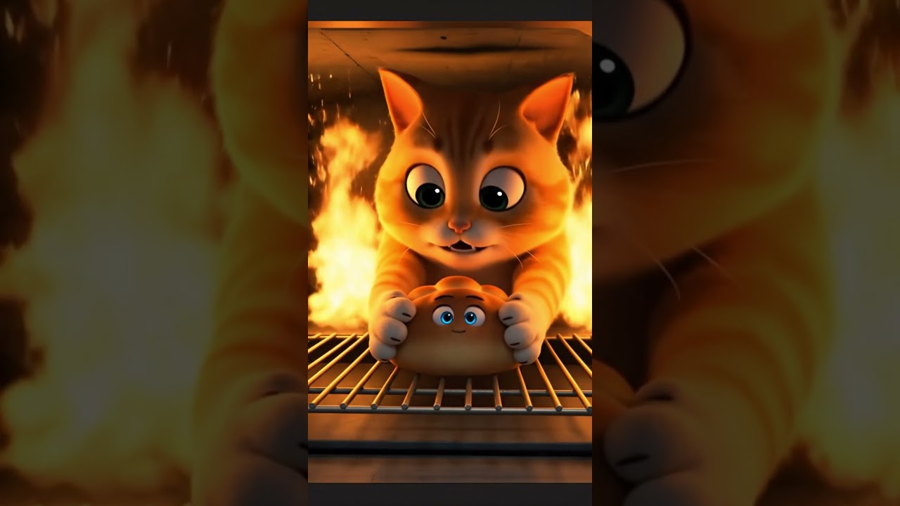“Chubby Orange Cat Helps a Lost Puppy 🐱🐶 | Heartwarming Pixar-Style Animation” 