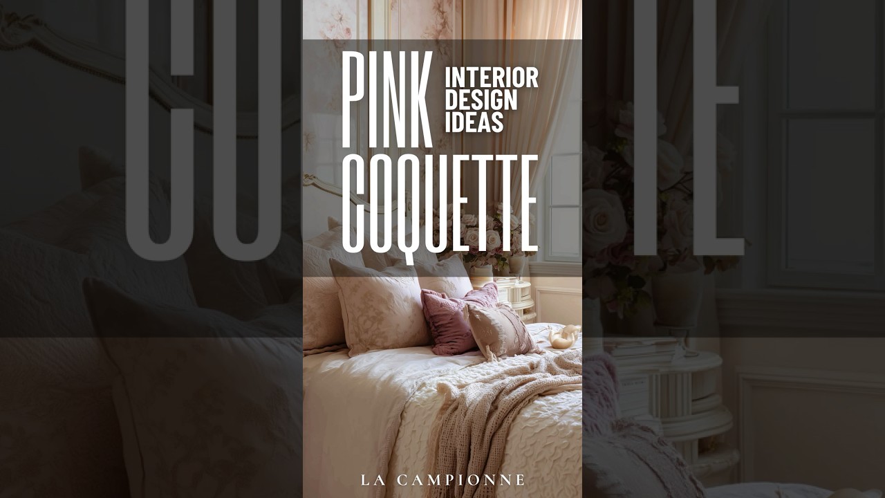 Pink Coquette Interior Design Style 💗 #pink #aesthetic #interiordesign