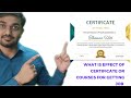 What is the effect of certificate and courses for getting a job
