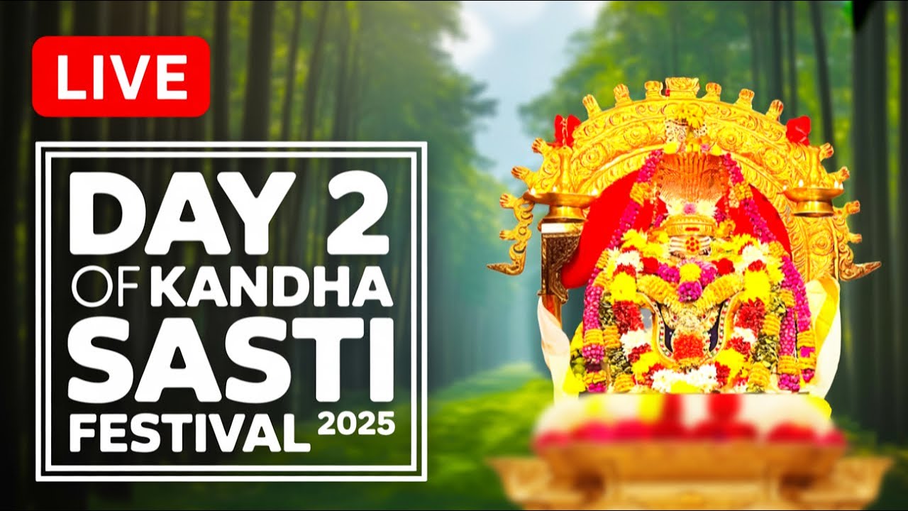 🌅 Live: Day 2 of Kandha Sasti Festival 2025 at Lewisham Sivan Temple, London