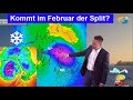 Kommt im Februar der Split? Berechnungen deuten kalte Ost-Strömung an. Polarwirbel wandert zurück.