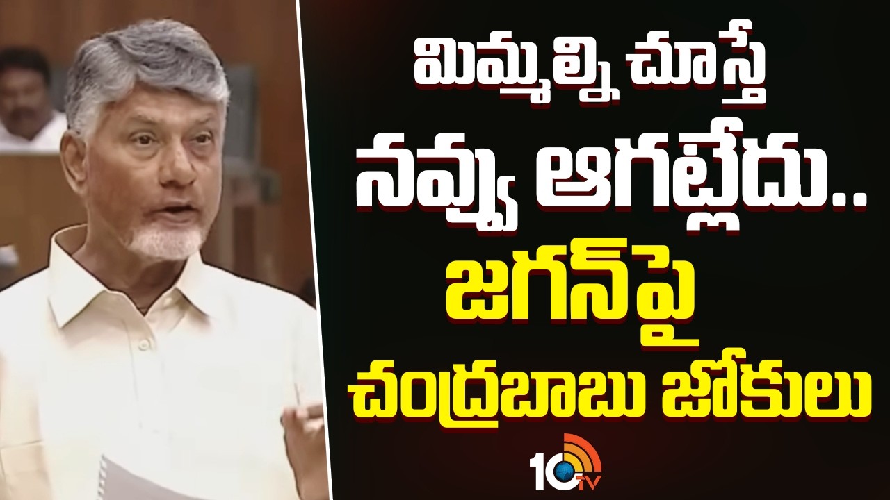 CM Chandrababu Funny Comments | మిమ్మల్ని చూస్తే నవ్వు ఆగట్లేదు.. జగన్‌పై చంద్రబాబు జోకులు | 10TV