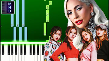 Lady Gaga, BLACKPINK - Sour Candy (Piano Tutorial Easy)