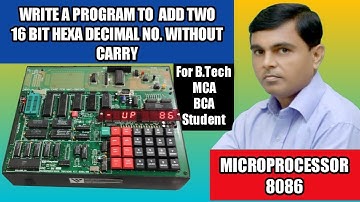 Addition of two 16 bit numbers without carry in 8086 microprocessor | Assembly Language Programming