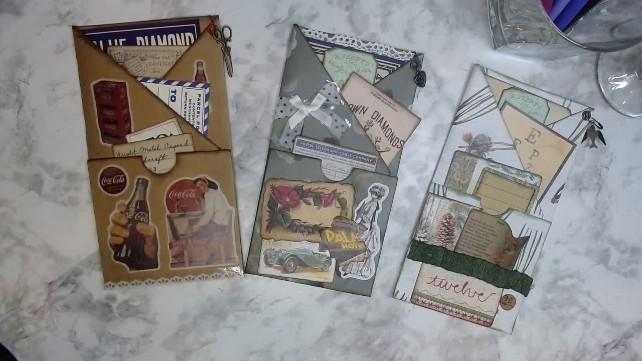 Simple Z Fold Pocket DIY Scrap Paper Journal Po