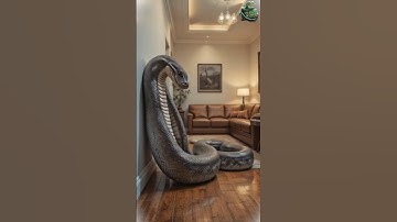 Mind-Blowing AI: Snake Indoors #snake #giantpython #youtubeshorts
