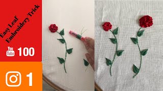 Interesting Technique For Creating Leaf Embroidery | D.I.Y Trick For Leaf Embroidery | Craft Ideas