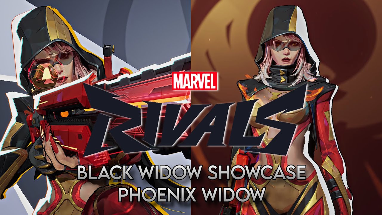 Black Widow Phoenix skin showcase (4k) - Marvel Rivals 