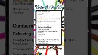 Colour-In With Zoe🖍Let's Go Libraries📚 Free Drop-In Sessions Cumbernauld Library @LibrariesNL 🐣