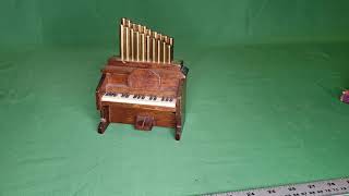 Small Baby Grand Piano Music Box - Wind up (Plays Small World) & Small Electric Music Box Pipe Organ