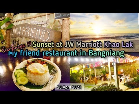 Sunset at JW Marriott Khao Lak Resort  | My Friend Restaurant in Bangniang Khao Lak Thailand