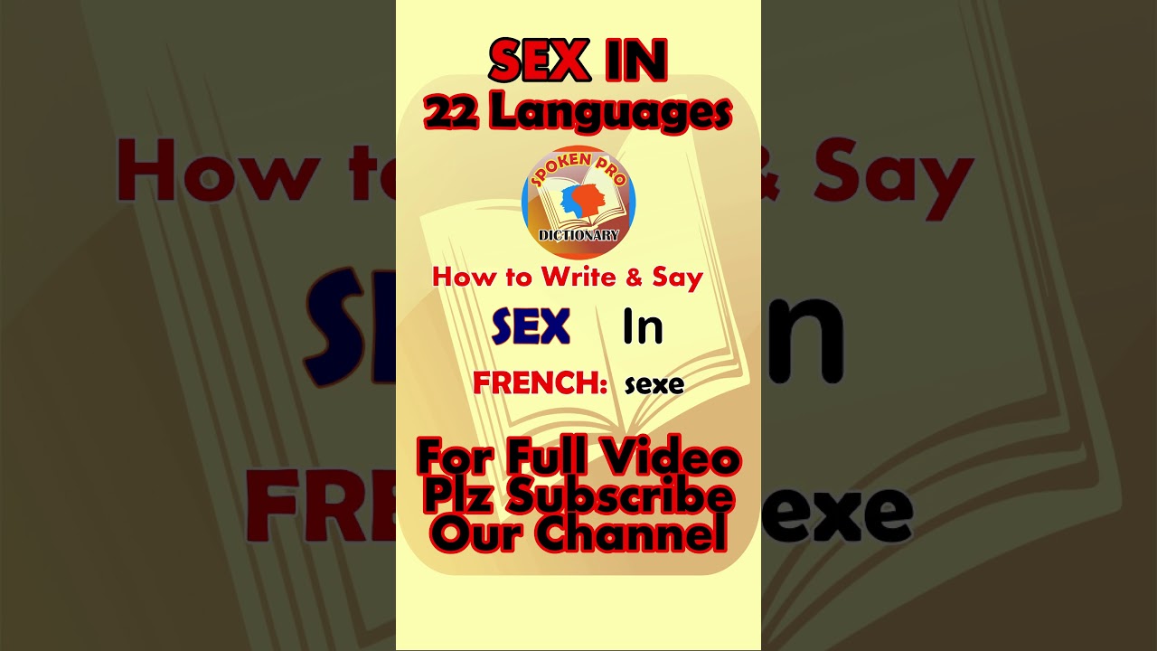 ⁣How to pronounce, say and write Sex in French | #viral #shorts #language #multilanguage