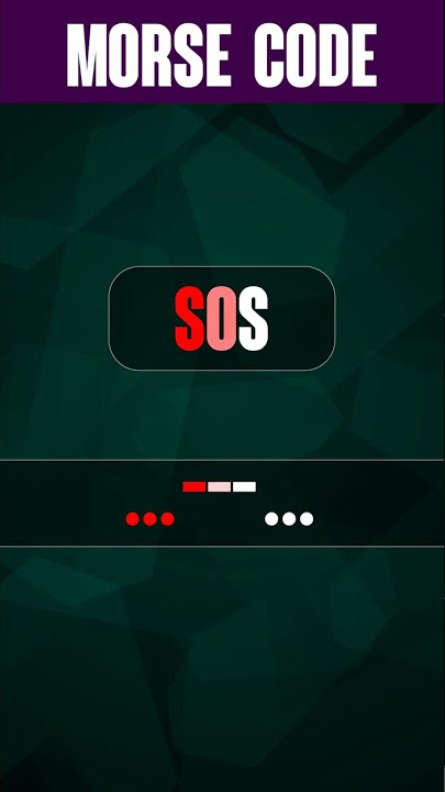 SOS in Morse Code #shorts 📢