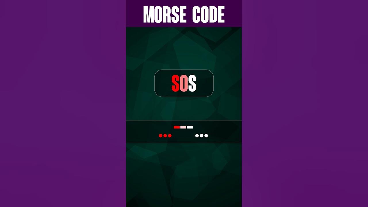 SOS in Morse Code #shorts 📢