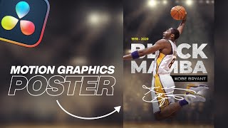 Kobe Bryant Motion Graphics Poster Animation in DaVinci Resolve