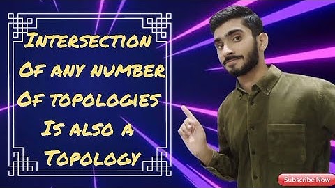 To prove intersection of any number of topologies is also a topology.