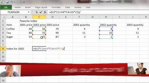 1.2 Using Excel to measure Paasche