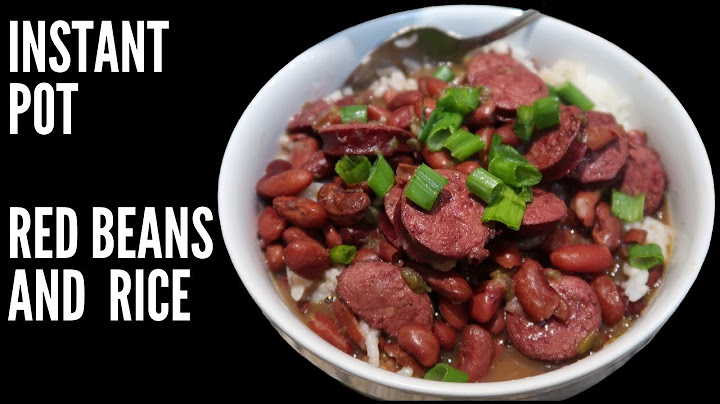 Red beans and rice in an instant pot