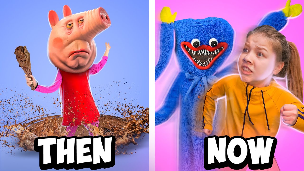 ЗЛОДЕИ РАНЬШЕ VS ЗЛОДЕИ СЕЙЧАС! Мамочка длинные ноги против Слендера и Пигги Роблокс!