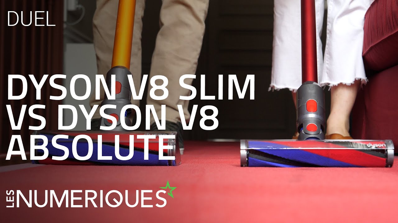 Duel d'aspirateur-balai : Dyson V8 Absolute Vs Dyson V8 Slim - YouTube