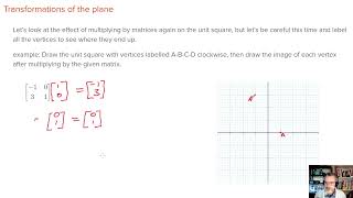 Math 221: Intro to Matrices as Linear Transformations