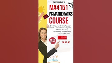 MA4151 - Online Revision Special Class