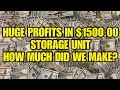 HUGE PROFITS in $1500.00 storage unit HOW MUCH DID WE MAKE? In 4 days of work!