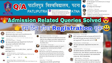 Patliputra University, Payment Unsuccessful, Registration,Document Verification date, Spot admission