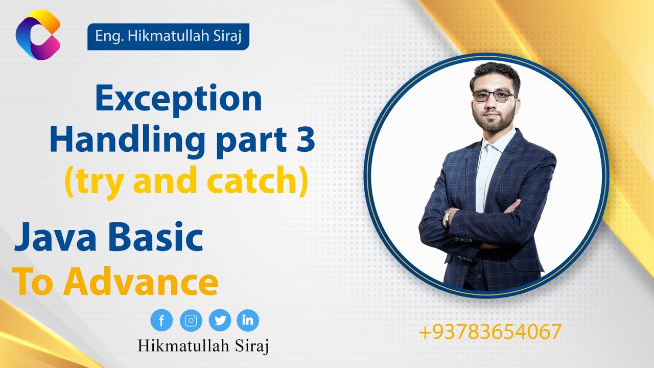 Lec #028 Exception Handling part 3, try and catch full explanation ...