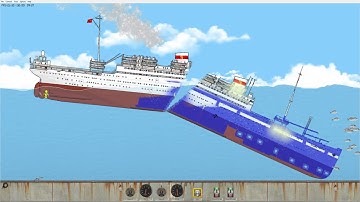Sinking Some Big Ships | Floating Sandbox - Ships Sink Like Titanic & Yamato & Bismarck