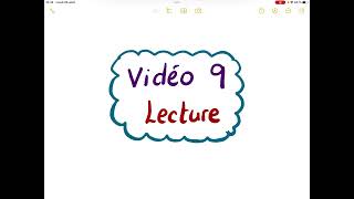 Vidéo 9 Lecture débutante grade 1