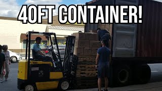 Unloading an entire 40ft container full of products | Venture Vlog #12