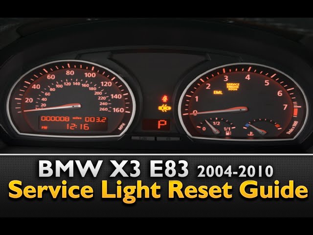 Bmw X3 Service Light Reset You