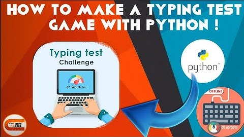 How to make a Typing Test Game using Python ll python project ll learn python