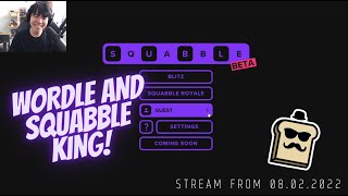 DisguisedToast VOD from 08.02.2022. WORDLE AND SQUABBLE GAME KING! Wealth