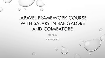 Laravel Framework Course with Salary in Bangalore and Coimbatore-etcoe.in