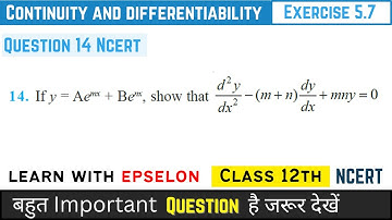 Continuity & Differentiability Class 12 | Exercise 5.7 Question 14 | NCERT Solutions 2024
