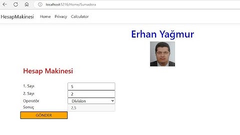 Visual Studio Code  Asp.Net Core Mvc İle Hesap Makinası Yapımı