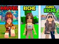 De pauvre  riche  super riche sur roblox