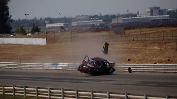 Kris Lauffer 7 sec ultra fast VW, Pro Mod race car crash at Bugorama #77 Sacramento