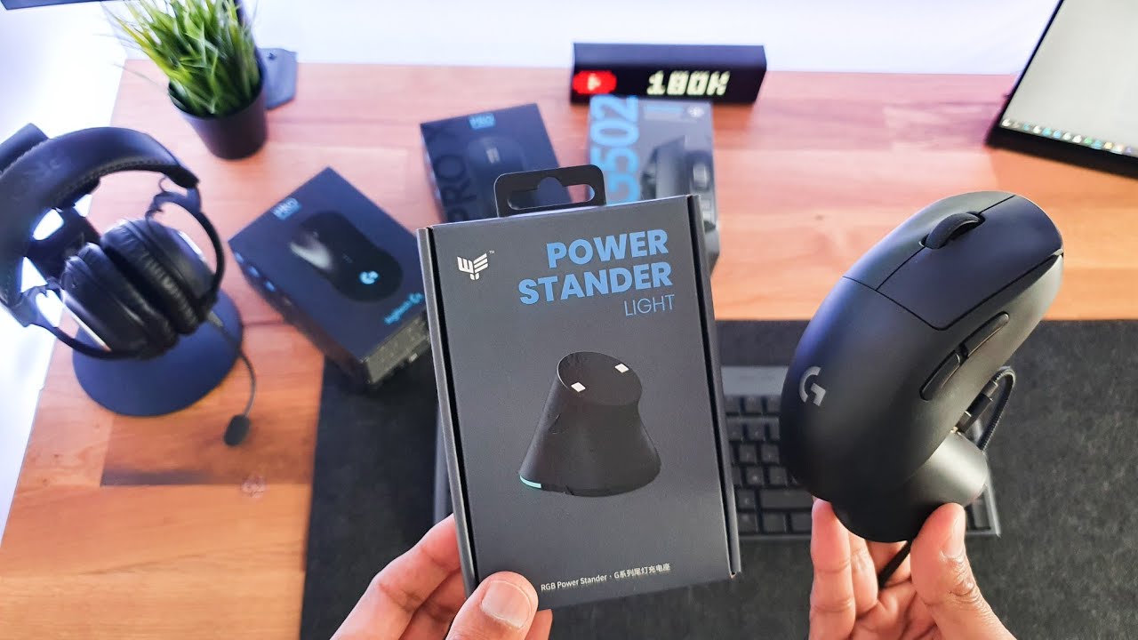 Forbløffe detekterbare Genveje BEST Wireless Charging Stand for Logitech G502 / PRO / PRO X | EZY Power  Stander Light - YouTube