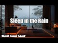 Heavy Rainfall Ambience with Piano Sleep Music and Warm Fireplace for Insomnia