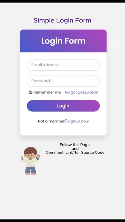Build a Simple Login Form with HTML & CSS #html #css #loginform #webdevelopment