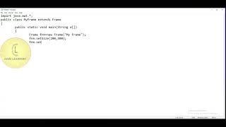 Java | awt package 'adding frame' | CodeLearning