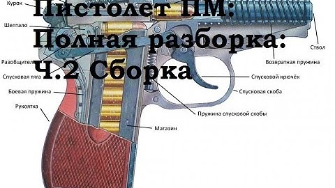 Пистолет ПМ (пистолет Макарова) Полная Разборка-сборка. ч.2 Сборка