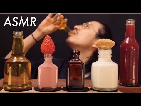 きなこ餅牛乳 リアル苺ミルクをゴクゴク飲む音【ASMR】
